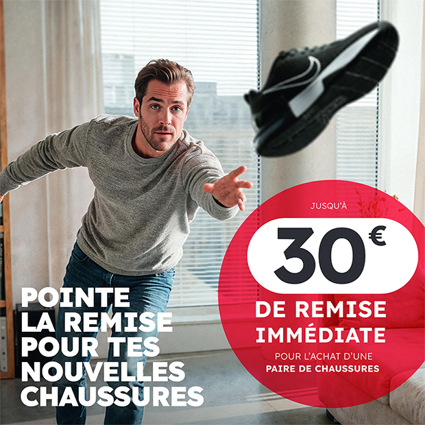 Pointe la remise pour tes nouvelles chaussures !